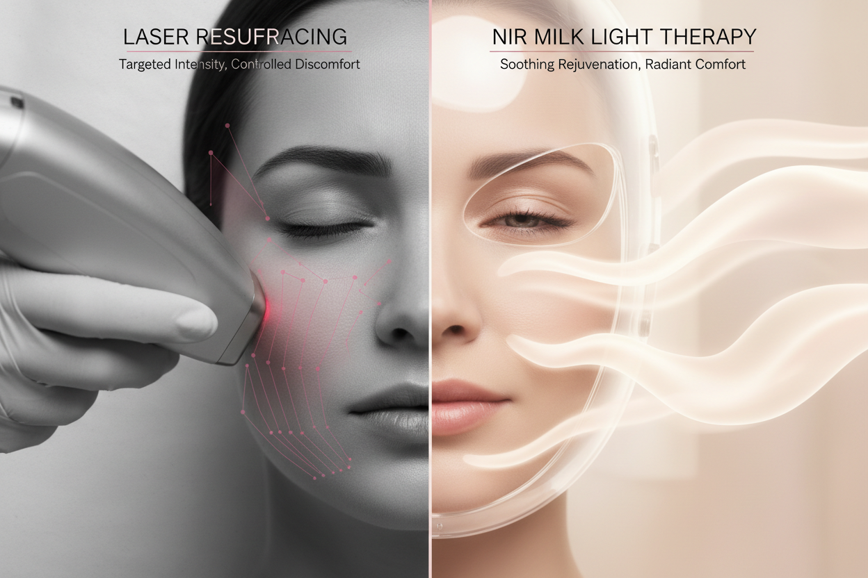 Scared of Laser Pain? Try NIR Milk Light Instead.