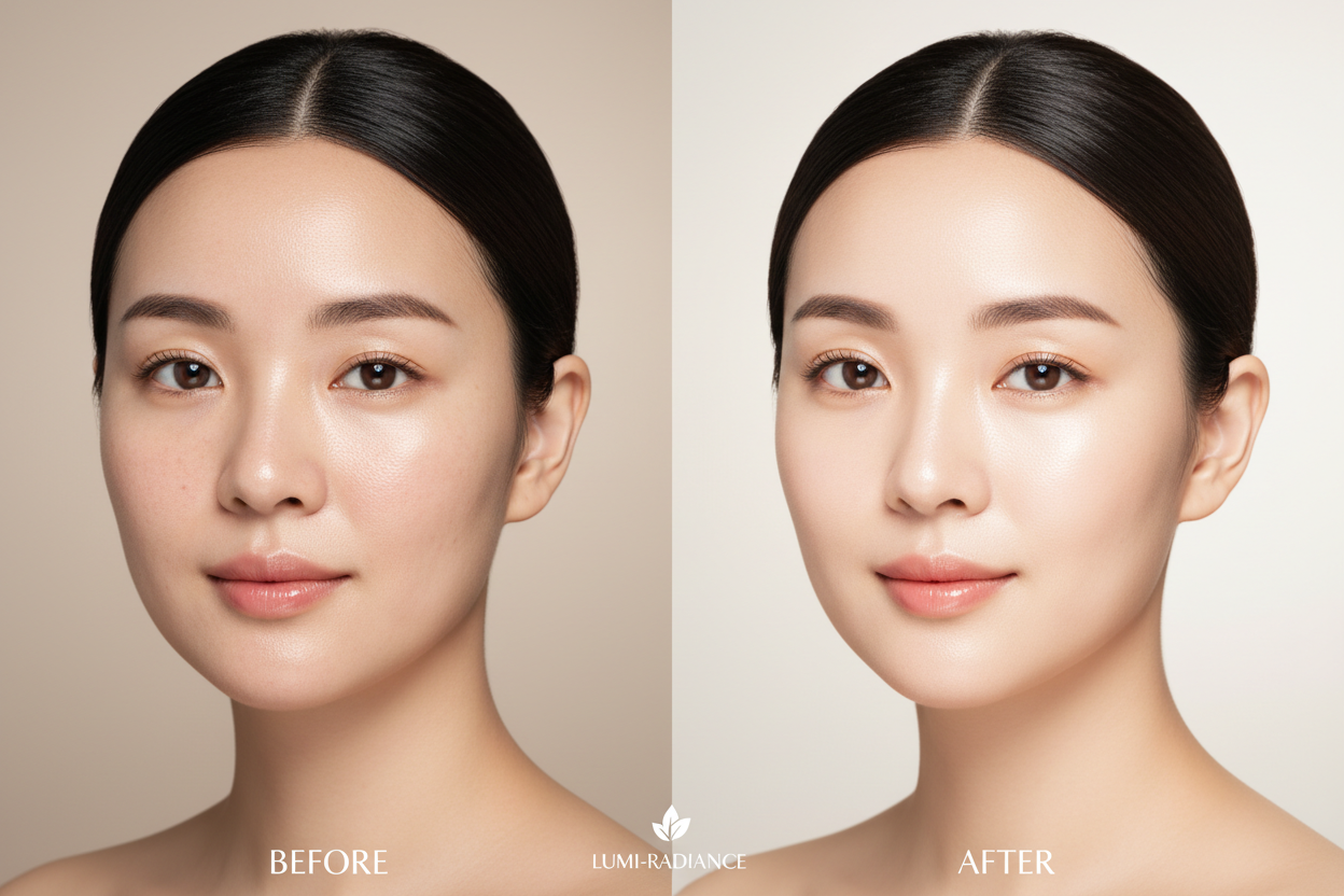 一名女子去美白的效果,效果明顯一些