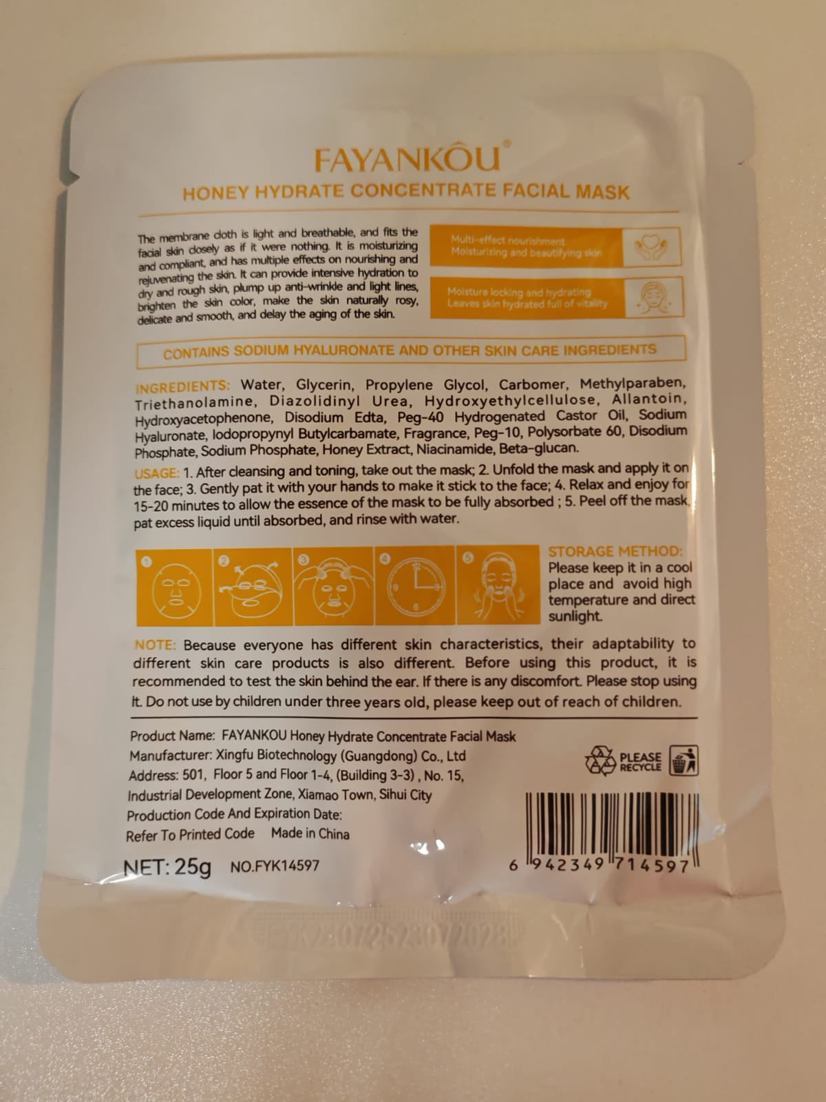 Honey Moisturizing & Nourishing Mask